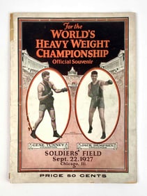 1927 World Heavyweight Championship Boxing Match Official Program