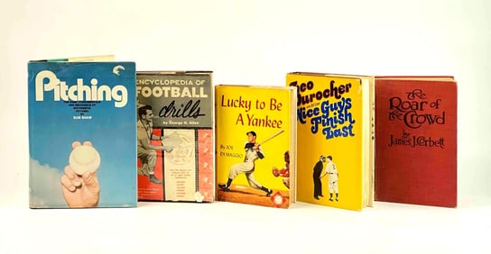 Five Assorted Vintage Sports Books