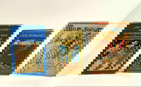 Antique Collection of Three Classic Books (The Yellow Knight of Oz, Tom Sawyer, Jack and Jill)