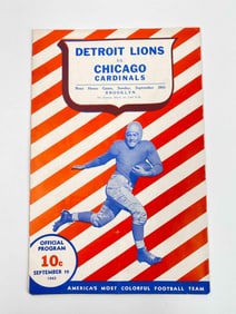 1943 Detroit Lions vs. Chicago Cardinals Official Game Program