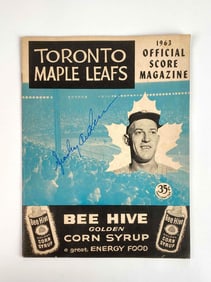George "Sparky" Anderson Signed 1963 Toronto Maple Leafs Official Score Magazine
