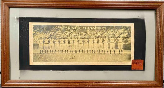 Photograph and Ticket Stub of Kansas City Monarchs (1941)