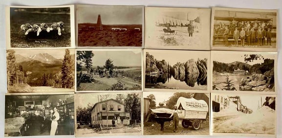 Fifty-two Early 1900s Americana Vintage Photo Post Cards