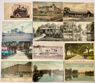 Ninety-two Early 1900s Michigan Vintage Post Cards