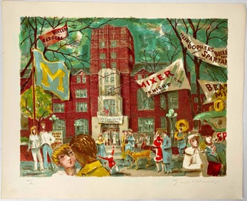 "VIII Michigan Union" signed print, by Emil Weddige, 298 of 300