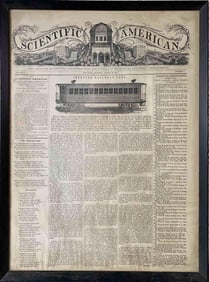 Scientific American Newspaper, "Improved Railroad Cars" (Vol 1, #1, August 28, 1845)