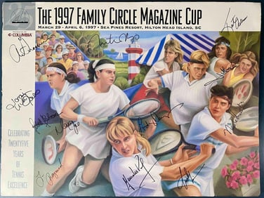 Signed 1997 Family Circle Magazine Cup Women's Tennis Poster