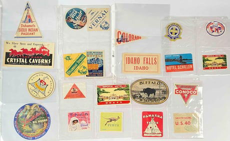 Twenty Vintage Advertising Labels