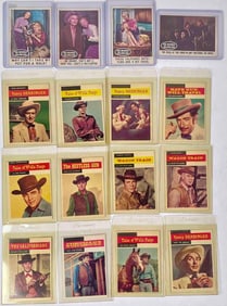 16 Vintage Television Trading Cards - Westerns and Beverly Hillbillies ca 1950s - 1960s