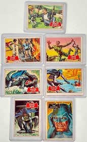 Seven Vintage Batman Puzzle Back Trading Cards 1960s