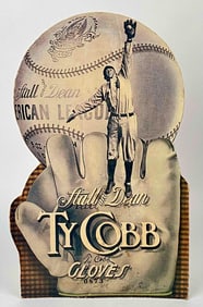 Ty Cobb "Gloves" Stall and Dean Advertising Sign