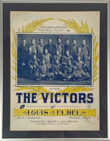"The Victors" Framed Sheet Music - University of Michigan Fight Song 1898