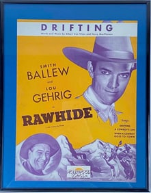 "Drifting" Sheet Music from the Movie "Rawhide" ca 1938