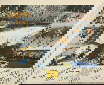Signed University of Michigan Hockey Art Print, by Ed Lapere - Autographs from Artist and Players