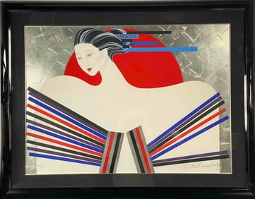 Abstract Art Deco Woman in Gilded Silver