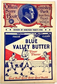 Official Comiskey Park Score Book from 1935