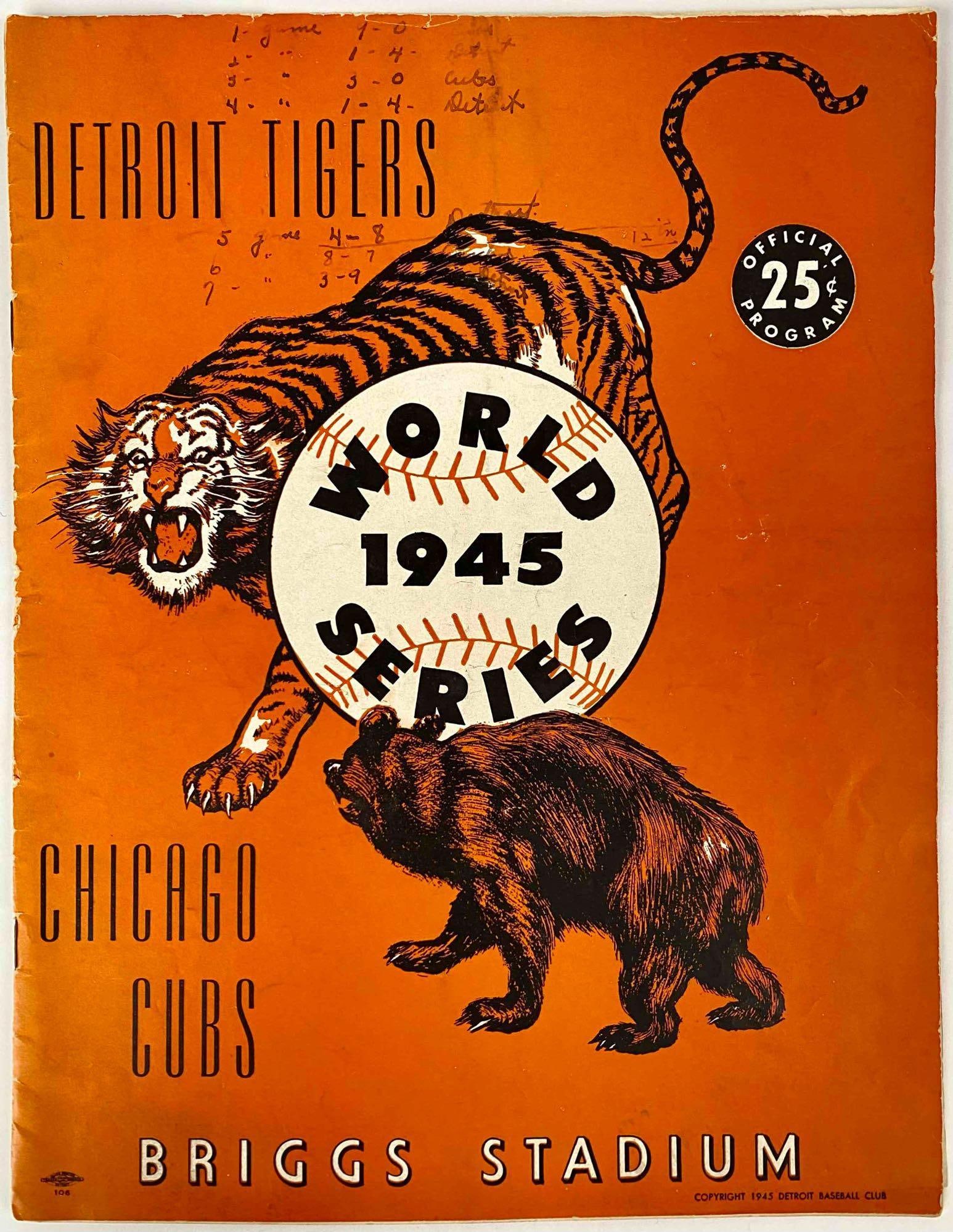 World Series Official Program, Detroit Tigers vs Chicago Cubs, 1945 (1 of 4)