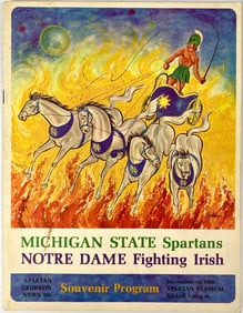 Michigan State Spartans vs Notre Dame Fighting Irish Souvenir Program, November 19, 1966