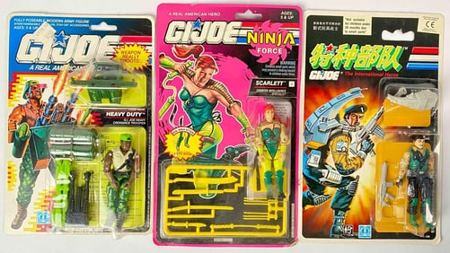 Three GI Joe Action Figures - Mint, still sealed on the card