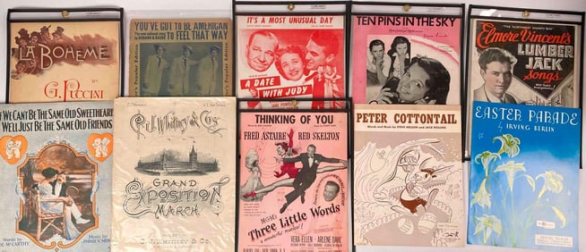 Large Lot of Assorted Sheet Music - 150 Scores