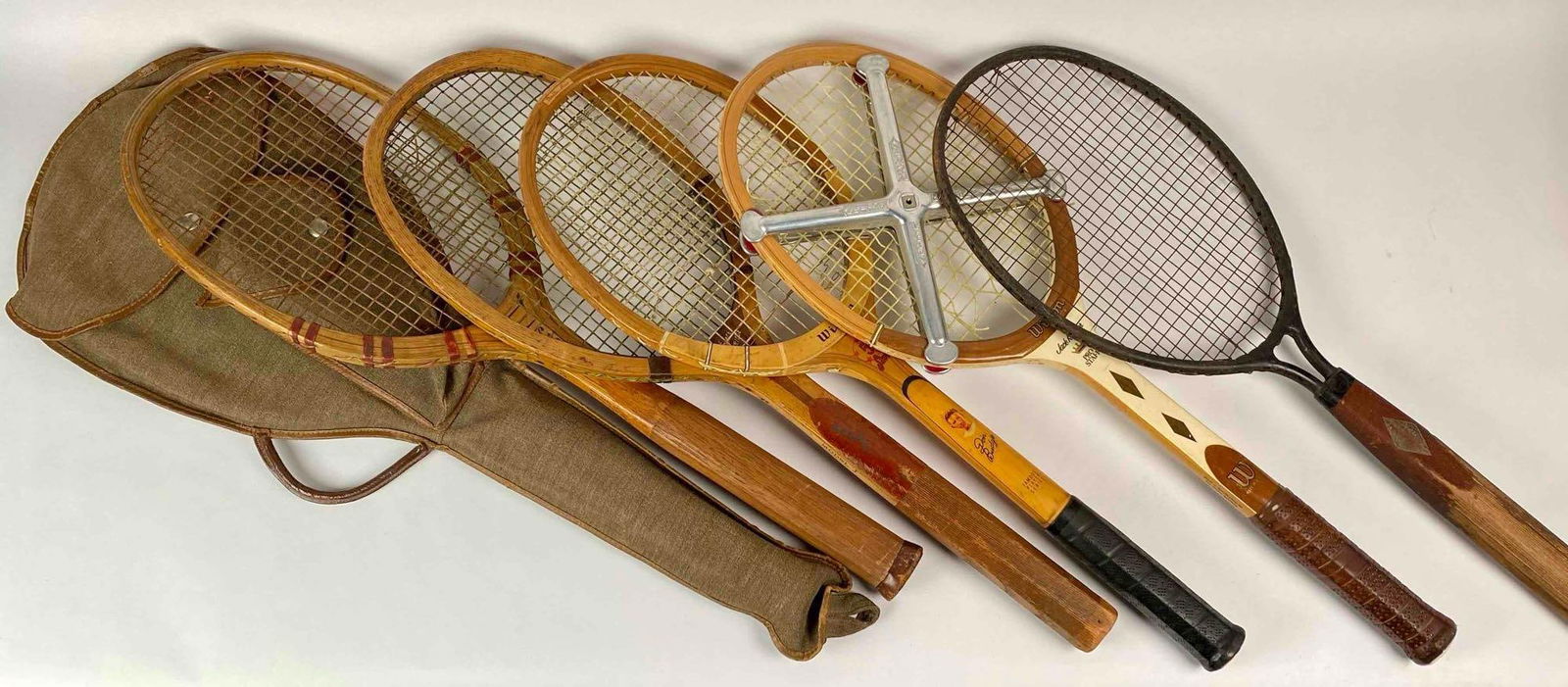 Six Vintage Tennis Rackets, Includes one Canvas Case (1 of 12)