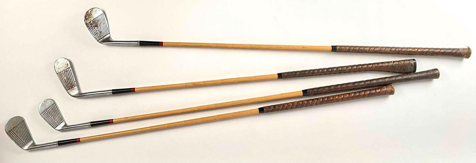 Set of Four Walter Hagen Wooden Shaft Golf Clubs (1 of 12)