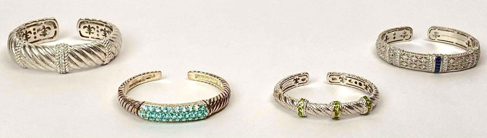 Four Sterling Silver and Stainless Steel Hinge Bracelets - Includes Three Judith Ripka (1 of 12)
