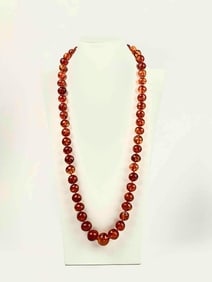 Beaded Amber Necklace