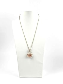 Sterling Silver and Heart Shaped Pendant Necklace