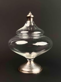Maurice Duchin Creation Sterling Silver and Glass Candy Dish