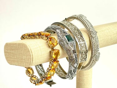 Sterling Silver and Silver Toned Bracelets (Judith Ripka)