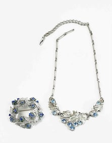 Coro Rhinestone Bracelet and Brooch