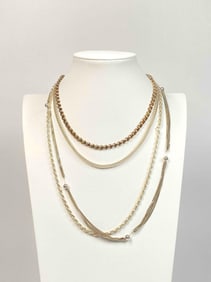 Four Sterling Silver Necklaces