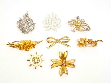Group of Crown Triffari Brooches