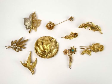 Group of Vintage Brooches (Brooks, JJ, Etc.)