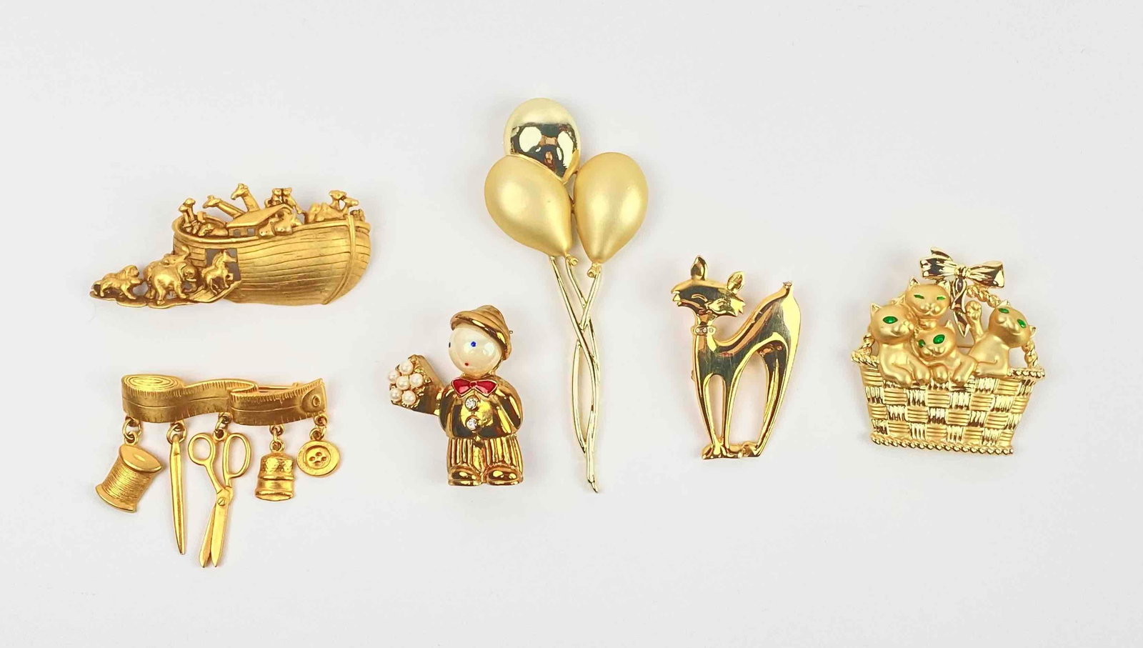 Group of Vintage Brooches (AJC, Jonette Jewelry, Etc.) (1 of 12)