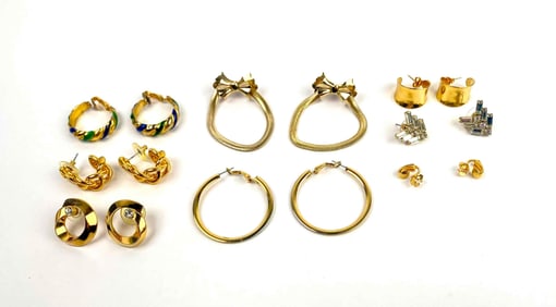 Assorted Gold Toned Hoop Earrings