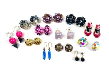 Group of Costume Jewelry Earrings