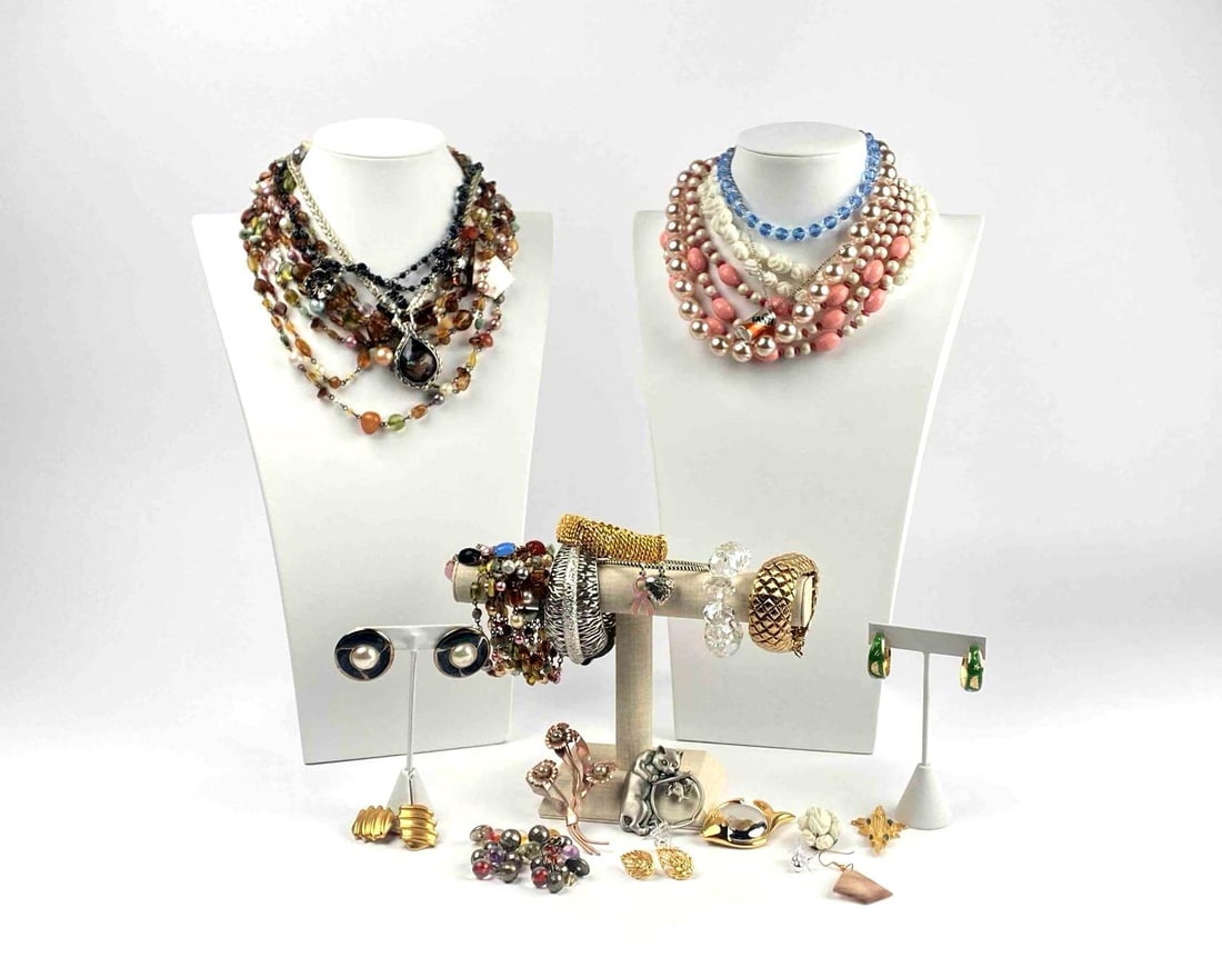 Large Lot of Costume Jewelry (Earrings, Necklaces, Pins, Bracelets) (1 of 12)