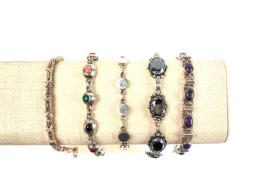 Five Sterling Silver Bracelets
