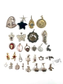 Group of Sterling Silver Pendants