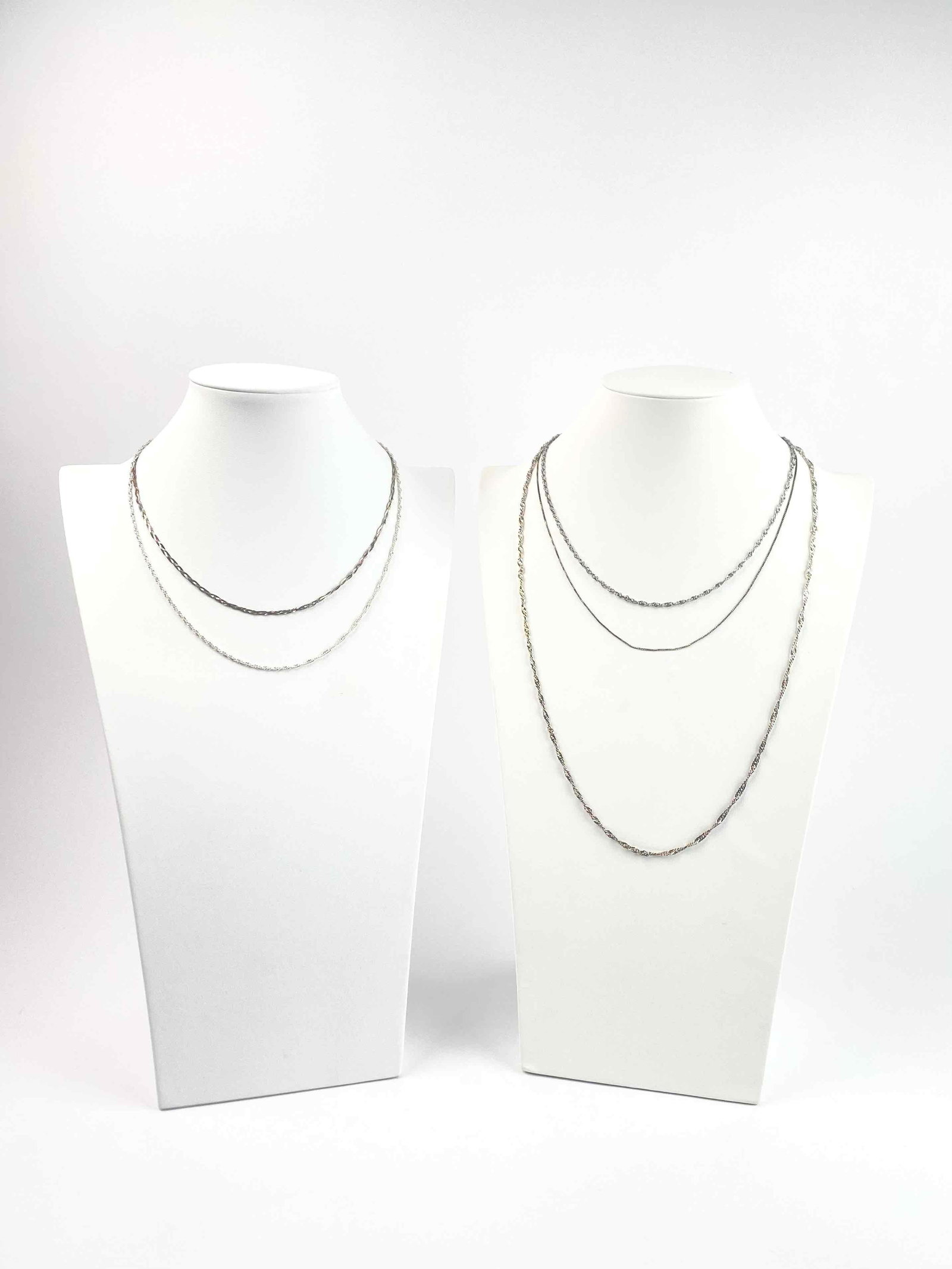 Five Sterling Silver Chain Necklaces (1 of 12)