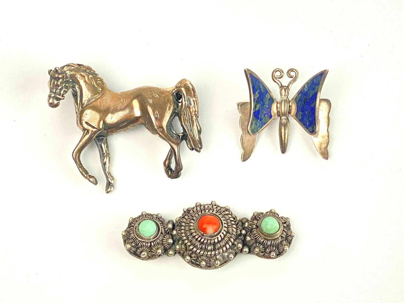 Three Sterling Silver Brooches (Mexican Sterling) (1 of 12)