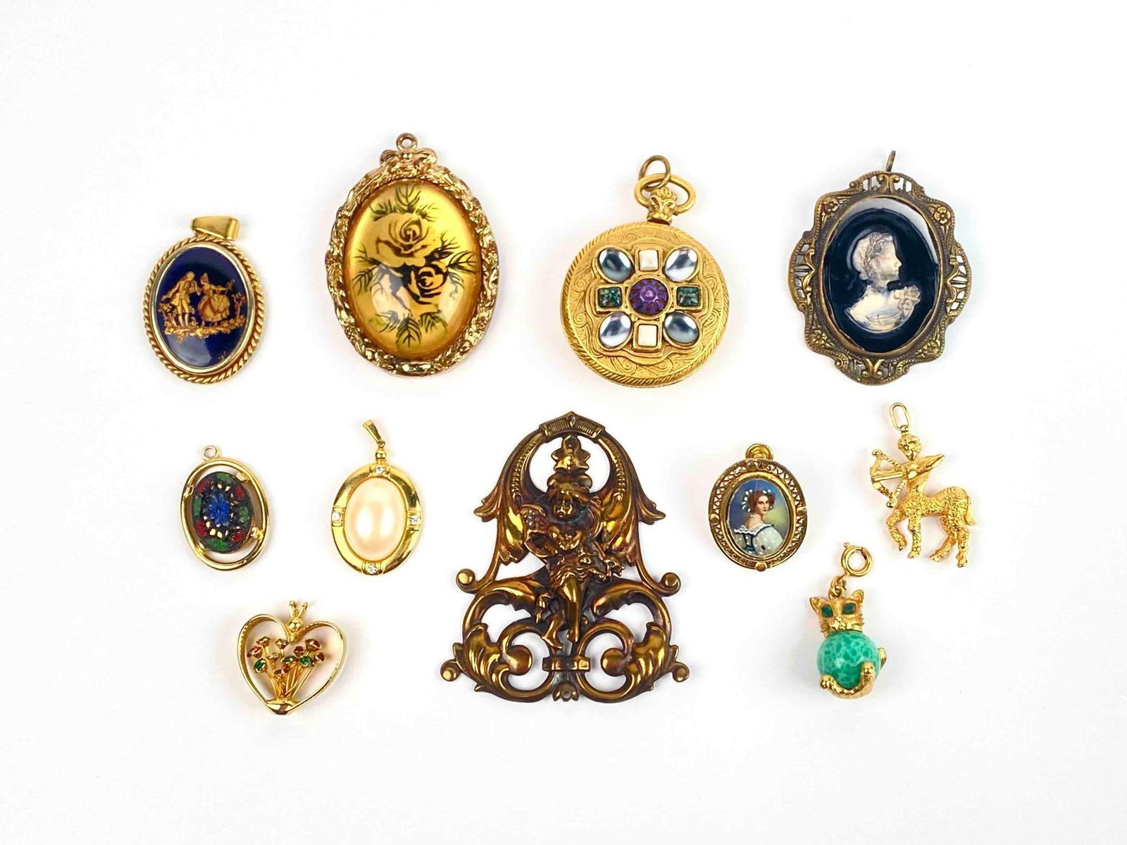 Group of Victorian Costume Jewelry (Sarah Coventry, Limoges) (1 of 12)