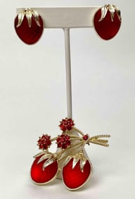 Sarah Coventry Strawberry Jewelry Set