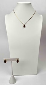 Christian Dior Topaz Teardrop Jewelry Set