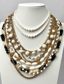 Vintage Costume Jewelry Gold Tone Necklaces