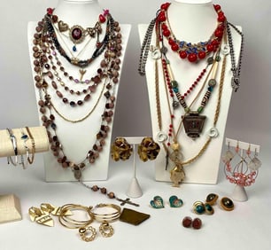 Lot of Vintage Bracelets, Necklaces, and Earrings