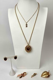 Vintage Avon Necklace, Lockets, Earrings, and Pins
