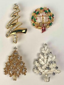 Four Vintage Monet, Eisenberg, and Gerry Brooches